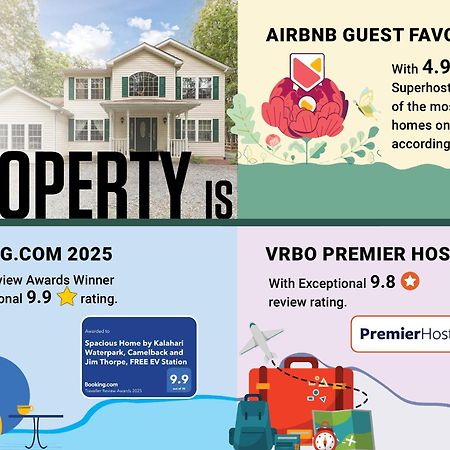 Spacious Home By Kalahari Waterpark, Camelback And Jim Thorpe, Free Ev Station Albrightsville Eksteriør billede